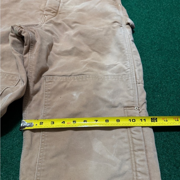 Carhartt Quilt Lined Duck Bib 90s Vintage Insulated Overalls 38x28 - Picture 8 of 9